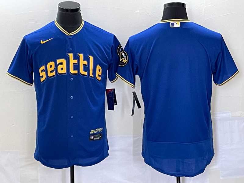 Men's Seattle Mariners Blank Blue 2023 City Connect Flex Base Stitched Jersey,We sell and wholesale Men's Seattle Mariners Blank Blue 2023 City Connect Flex Base Stitched Jersey on line form chian!